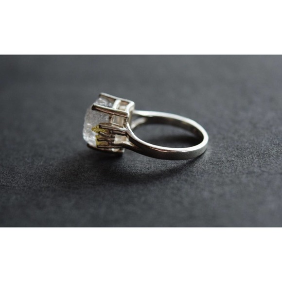alternative raw diamond engagement ring raw crystal size 4 5 6 7 8 8 9 1… - Picture 2 of 5